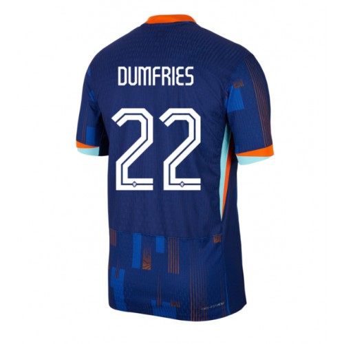 Fotballdrakt Herre Nederland Denzel Dumfries #22 Bortedrakt EM 2024 Kortermet